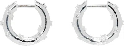 Hatton Labs Silver Peyote Earrings In White