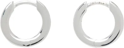 Hatton Labs Silver Small Edge Hoop Earrings