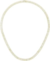 HATTON LABS SSENSE EXCLUSIVE SILVER & YELLOW EMERALD CUT TENNIS CHAIN NECKLACE