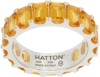 HATTON LABS SSENSE EXCLUSIVE SILVER & YELLOW OCTAGON ETERNITY RING