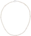 HATTON LABS SSENSE EXCLUSIVE WHITE PEARL DROP NECKLACE