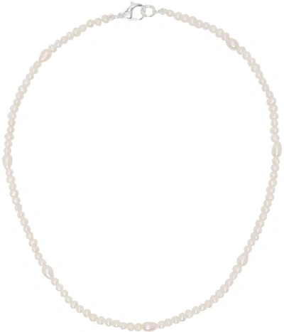 Hatton Labs Ssense Exclusive White Pearl Drop Necklace