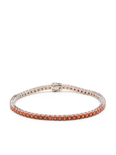 Hatton Labs Crystal-embellished Tennis Bracelet In Silver