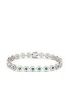 Hatton Labs Sterling Silver Daisy Tennis Chain Bracelet In Silver