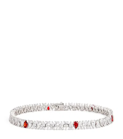 Hatton Labs Sterling Silver Drop Tennis Bracelet