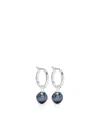 Hatton Labs Pearl-drop Hoop Earrings In Silver