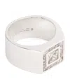 Hatton Labs Sterling Silver Square Ring In White