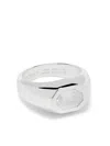 HATTON LABS STERLING SILVER ZIRCONIA SIGNET RING