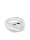 Hatton Labs Sterling Silver Zirconia Signet Ring In Silver