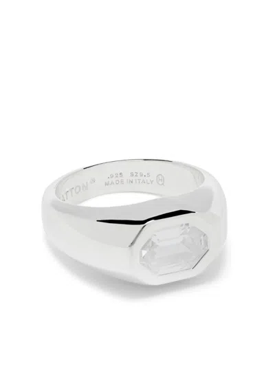 Hatton Labs Sterling Silver Zirconia Signet Ring