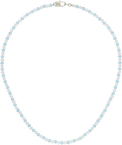 Hatton Labs White & Blue Shore Chain Necklace In White / Topaz