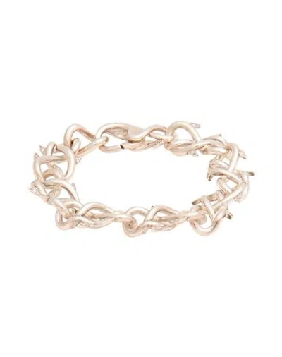 Hatton Labs Woman Bracelet Silver Size 7.7 925/1000 Silver In Gold