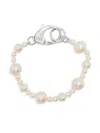 Hatton Labs Sterling Silver Xl Pebble Pearl Bracelet In White