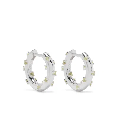 Hattone Labs Silver  Green Earrings