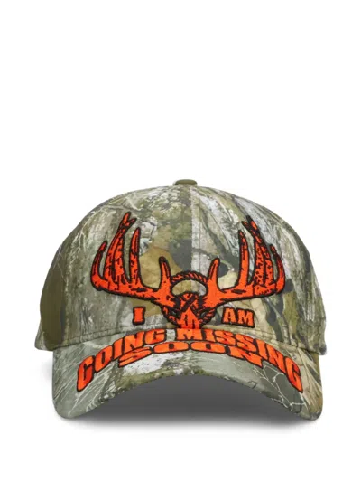 Haunted Starbucks Camouflage-print Baseball Cap In Brown