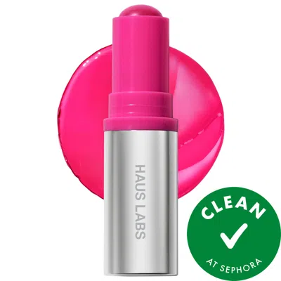 Haus Labs By Lady Gaga Color Fuse Longwear Hydrating Glassy Lip + Cheek Blush Balm Stick Glassy Pitaya 0.18 oz / 5 G In White