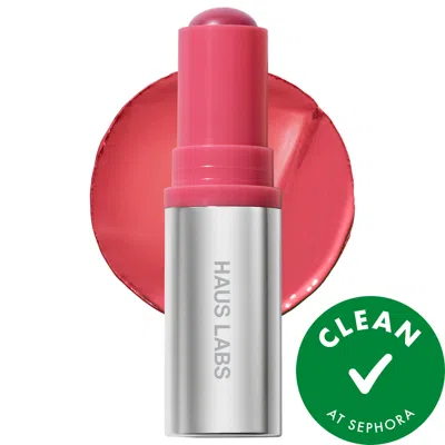Haus Labs By Lady Gaga Color Fuse Longwear Hydrating Glassy Lip + Cheek Blush Balm Stick Glassy Rosette 0.18 oz / 5 G In White