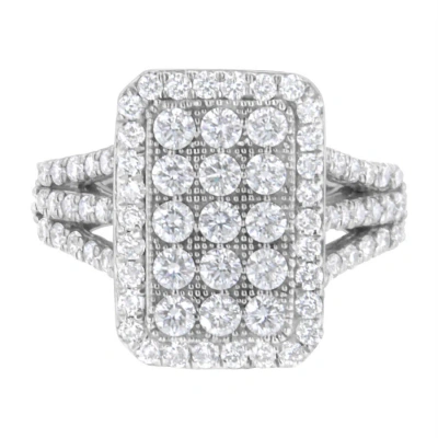Haus Of Brilliance .925 Sterling Silver 1 9/10 Cttw Lab-grown Diamond Cluster Ring (f-g Color In White