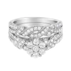 Haus Of Brilliance .925 Sterling Silver 1 Cttw Lab-grown Diamond Engagement Ring And Band Set (f-g C In White