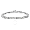 HAUS OF BRILLIANCE HAUS OF BRILLIANCE .925 STERLING SILVER 1.0 CTTW DIAMOND SQUARE FRAME MIRACLE-SET TENNIS BRACELET (I
