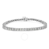 Haus Of Brilliance .925 Sterling Silver 1.0 Cttw Miracle-set Diamond Round Faceted Bezel Tennis Brac In White