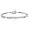 Haus Of Brilliance .925 Sterling Silver 1.0 Cttw Miracle-set Diamond Round Faceted Bezel Tennis Brac In White