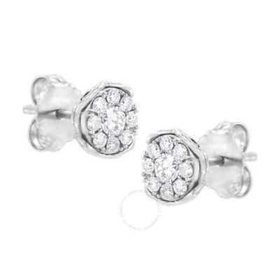 Haus Of Brilliance .925 Sterling Silver 1/2 Cttw Lab Grown Diamond Composite Earring (f-g Color In White