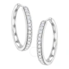 HAUS OF BRILLIANCE HAUS OF BRILLIANCE .925 STERLING SILVER 1/2 CTTW LAB-GROWN DIAMOND HOOP EARRING (F-G COLOR