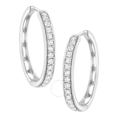 Haus Of Brilliance .925 Sterling Silver 1/2 Cttw Lab-grown Diamond Hoop Earring (f-g Color In White