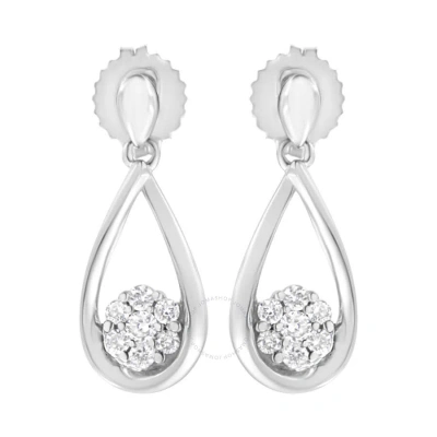 Haus Of Brilliance .925 Sterling Silver 1/3 Cttw Lab-grown Diamond Drop Earring (f-g Color In White