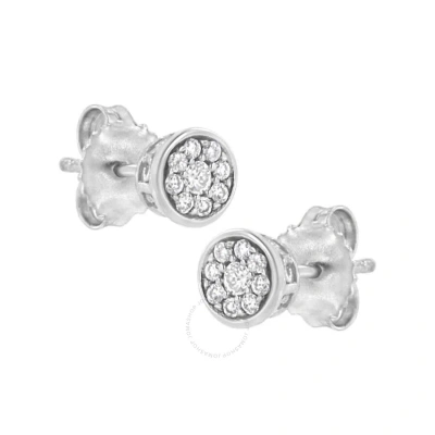 Haus Of Brilliance .925 Sterling Silver 1/3 Cttw Lab Grown Diamond Floral Cluster Stud Earring (f-g In White