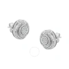 HAUS OF BRILLIANCE HAUS OF BRILLIANCE .925 STERLING SILVER 1/4 CTTW BAGUETTE AND ROUND DIAMOND SWIRL LOVE KNOT STUD EAR
