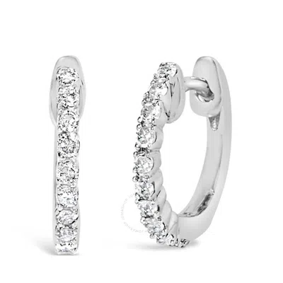 Haus Of Brilliance .925 Sterling Silver 1/6 Cttw Diamond Petite Hoop Earrings (i-j Color In White
