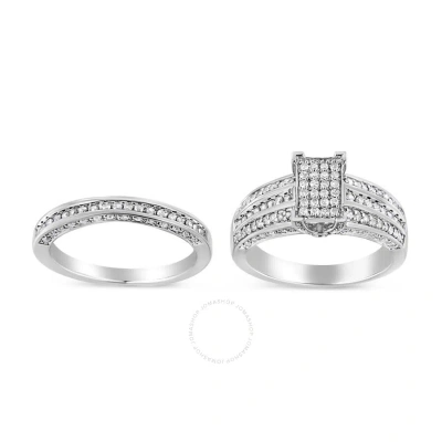 Haus Of Brilliance .925 Sterling Silver 3/4 Cttw Prong Set Round Diamond Composite Engagement Ring A In White