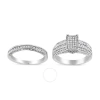 HAUS OF BRILLIANCE HAUS OF BRILLIANCE .925 STERLING SILVER 3/4 CTTW PRONG SET ROUND DIAMOND COMPOSITE ENGAGEMENT RING A