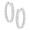 HAUS OF BRILLIANCE HAUS OF BRILLIANCE .925 STERLING SILVER 7/8 CTTW LAB-GROWN DIAMOND HOOP EARRING (F-G COLOR