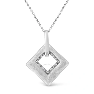 Haus Of Brilliance .925 Sterling Silver Pave-set Diamond Accent Kite Shape 18" Pendant Necklace (i-j In White