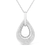 Haus Of Brilliance .925 Sterling Silver Prong-set Diamond Accent Fashion Double Drop Design 18" Pend In White