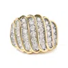 Haus Of Brilliance 10 Yellow Gold 2.00 Cttw Diamond Multi Row Cocktail Band Ring (i-j Color In Yellow