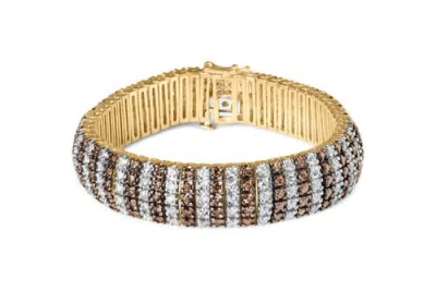 Haus Of Brilliance 10k Gold 10-1/3 Cttw Diamond 5 Row Tennis Bracelet In Multi