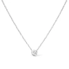Haus Of Brilliance 10k Gold 1/2 Cttw Diamond Bezel-set Solitaire Pendant Necklace In Silver