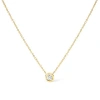 Haus Of Brilliance 10k Gold 1/2 Cttw Diamond Bezel-set Solitaire Pendant Necklace In Gold