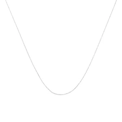 Haus Of Brilliance 10k Gold 1/2 Mm Slender & Dainty Fine Rope Chain Necklace In Metallic