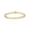 Haus Of Brilliance 10k Gold 1/3 Cttw Diamond 3 Stone Teardrop Design Link Bracelet (i-j Color In Yellow