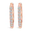 Haus Of Brilliance 10k Gold 1/4 Cttw Diamond Double Sided Huggie Hoop Earrings In Multi