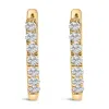 Haus Of Brilliance 10k Gold 1/4 Cttw Diamond Double Sided Huggie Hoop Earrings In Gold