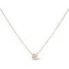 Haus Of Brilliance 10k Gold 1/5 Cttw Diamond Bezel-set Solitaire Pendant Necklace