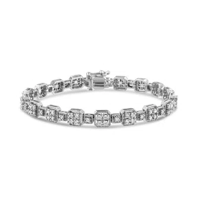 Haus Of Brilliance 10k Gold 2.0 Cttw Diamond Square Link Bracelet In White