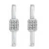 Haus Of Brilliance 10k White Gold 3/8 Cttw Lab Grown Diamond Heart Shaped Huggie Hoop Earrings In Metallic