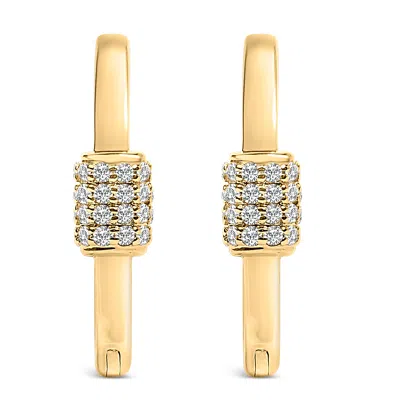 Haus Of Brilliance 10k Gold 3/8 Cttw Lab Grown Diamond Heart Shaped Huggie Hoop Earrings